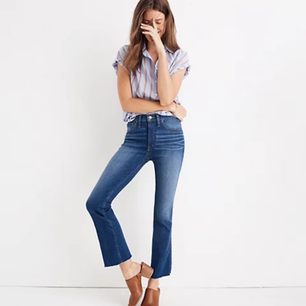 Madewell Cali Demi-Boot Raw Hem Jean, size 28